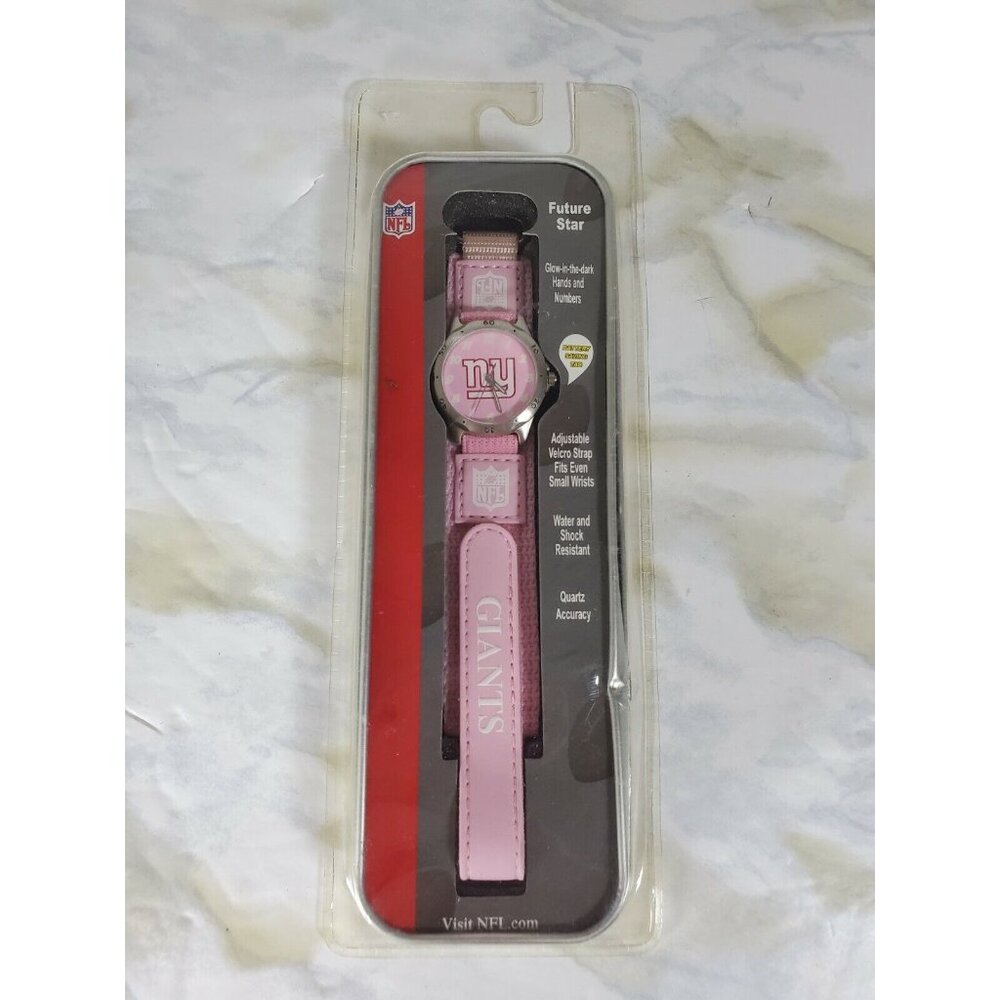 NEW Game Time New York Giants Football Logo Women's/Child Adjustable Watch Pink